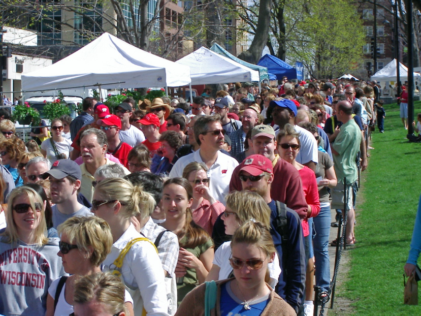 Madison market crowds